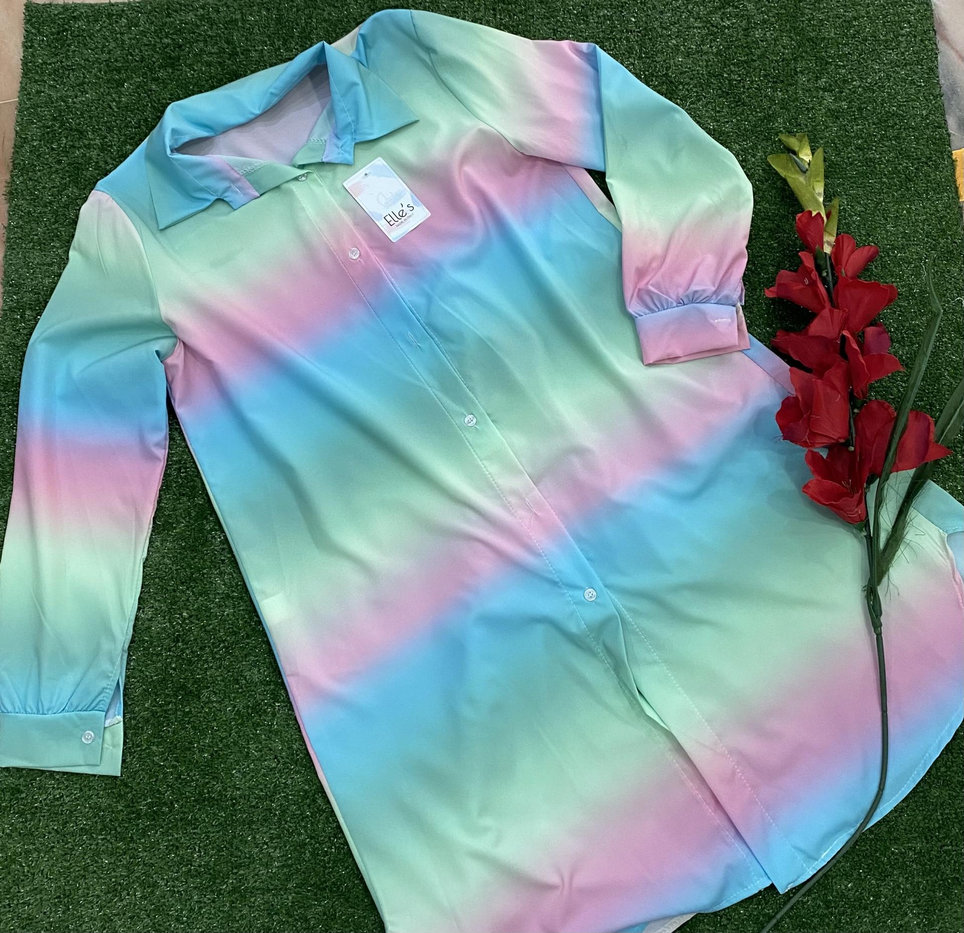 Camisa/vestido arcoíris 