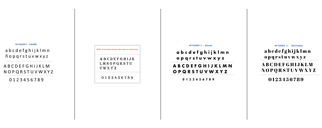 FUENTES DE LETRA