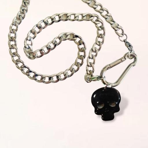 Charm Calavera Negra de Resina - Lady Cactus [4]