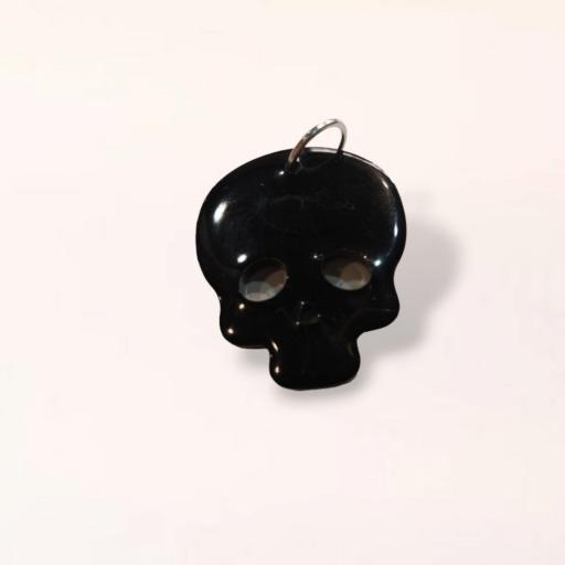 Charm Calavera Negra de Resina - Lady Cactus [1]