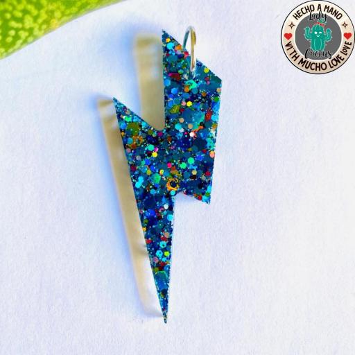 Charm Rayo Azul Brilli de Resina - Lady Cactus