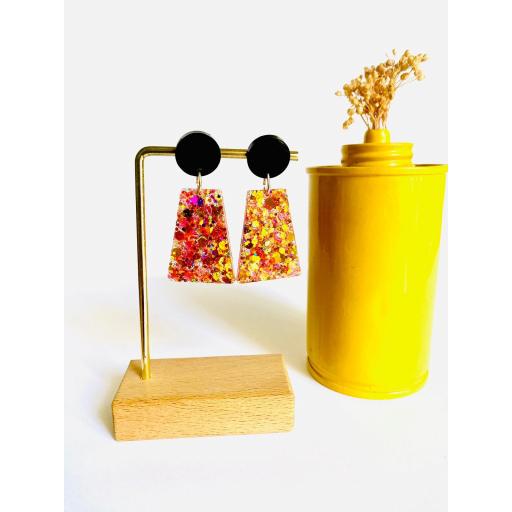 Pendientes Itzá brillo anaranjado Lady Cactus