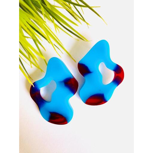 Pendientes Ondulados turquesa Lady Cactus