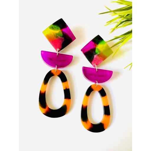 Maxi pendientes print de Lady Cactus