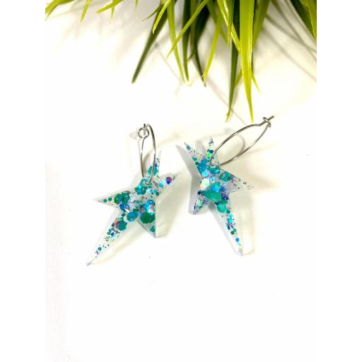 Pendientes Estrella brilli y azul de Lady Cactus