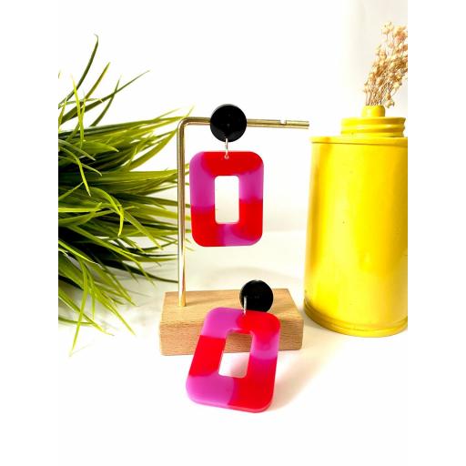 Pendientes rectangulares malvas de Lady Cactus [0]