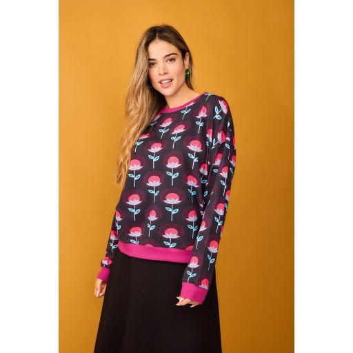 Sudadera Fruto  flor rosa [4]