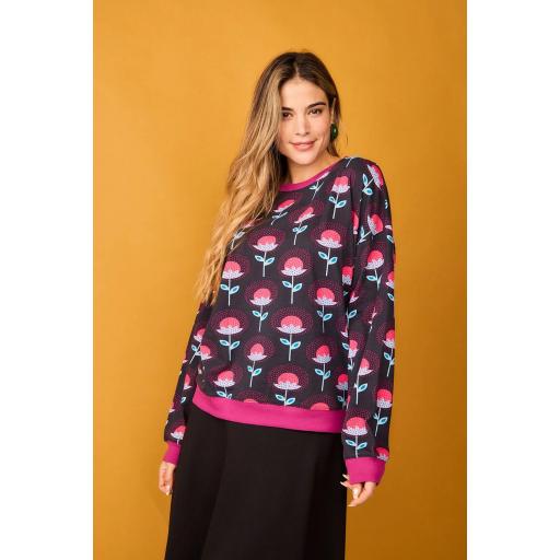 Sudadera Fruto  flor rosa [2]