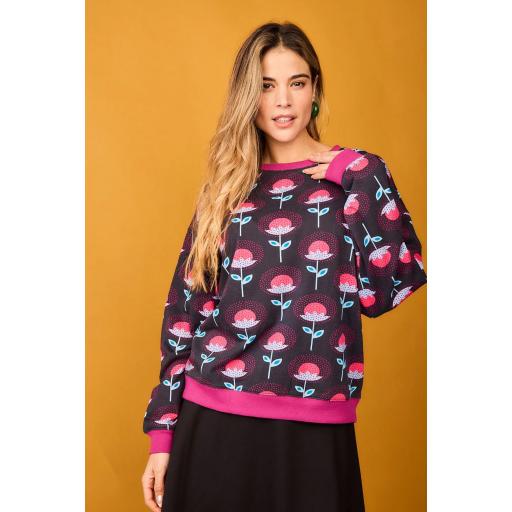 Sudadera Fruto  flor rosa [0]