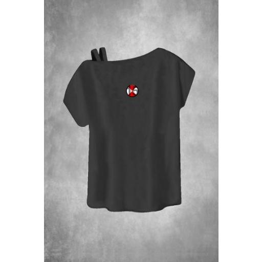 Camiseta Baby negro desgastado de LASAL [2]