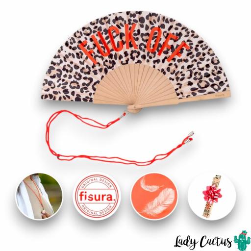 Abanico "F*ck Off" Leopardo Fisura [3]