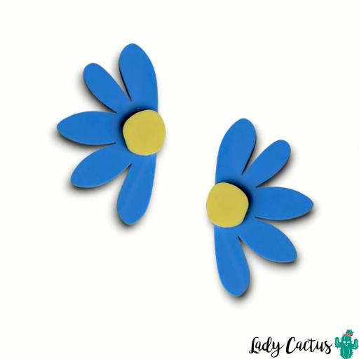 Pendientes Flores Azules de Lady Cactus [3]
