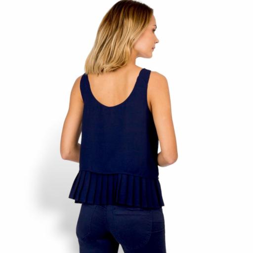 Blusa azul marino con tirante ancho de Tiffosi [2]