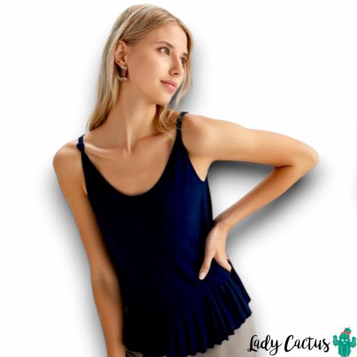 Blusa Azul Marino JOE con Tirante Ancho de Tiffosi [4]