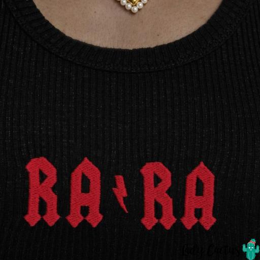 Camiseta Tirantes Rara Negra Aire Retro [3]