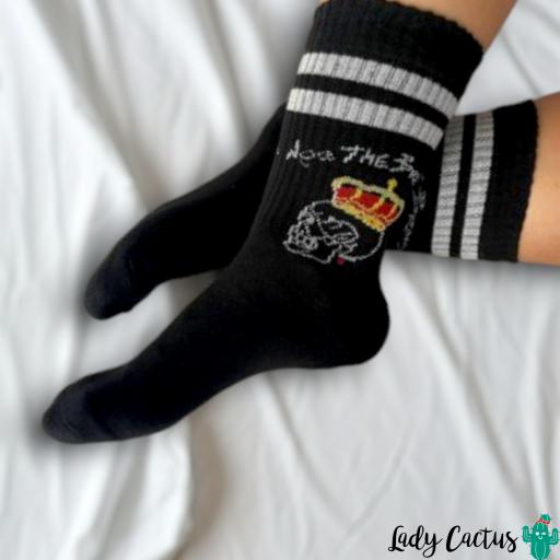 Calcetines King Skull Negros de Noc The Brand [0]