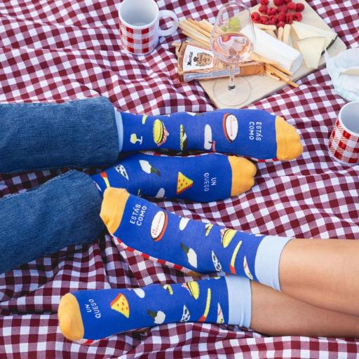 Calcetines "Estás como un queso" lover de UO