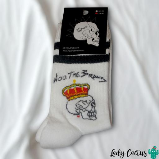 Calcetines King Skull Blancos de Noc The Brand [0]