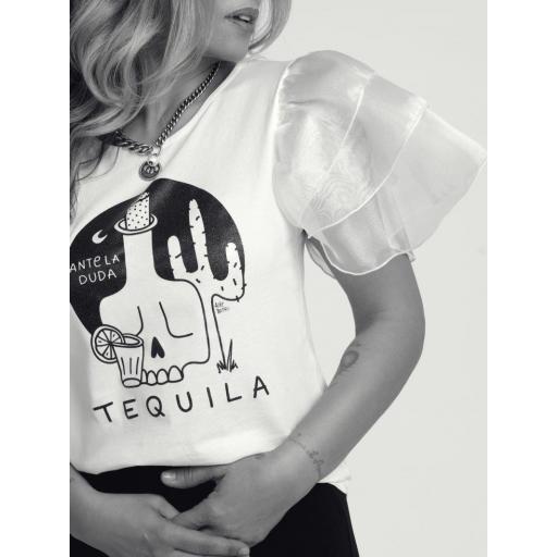 Camiseta "Tequila" manga organza de Aire Retro [1]