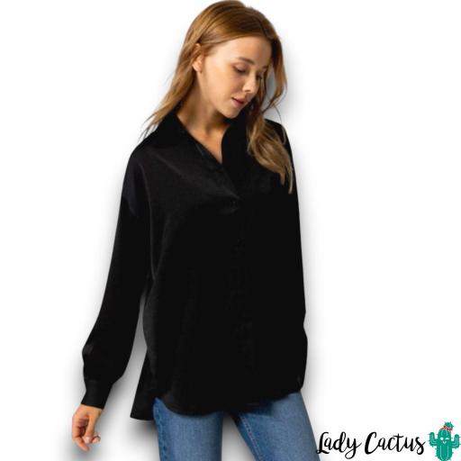 Camisa Negra Oversize de Tiffosi