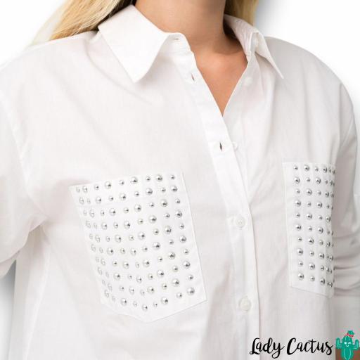 Camisa Marcela de Tiffosi en algodón con apliques metálicos [5]
