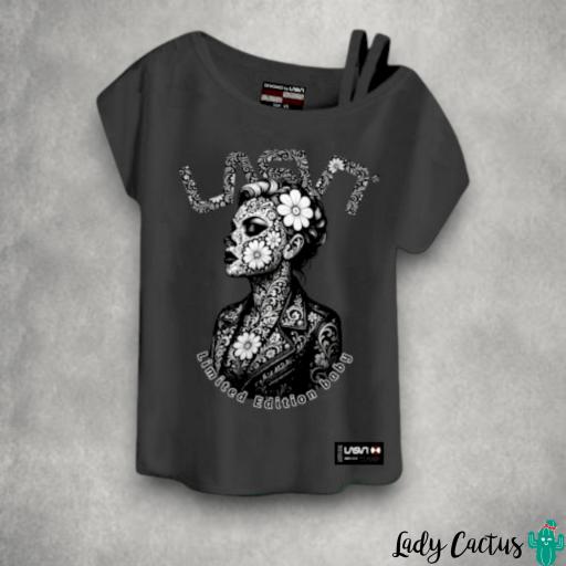 Camiseta Baby negro desgastado de LASAL [0]