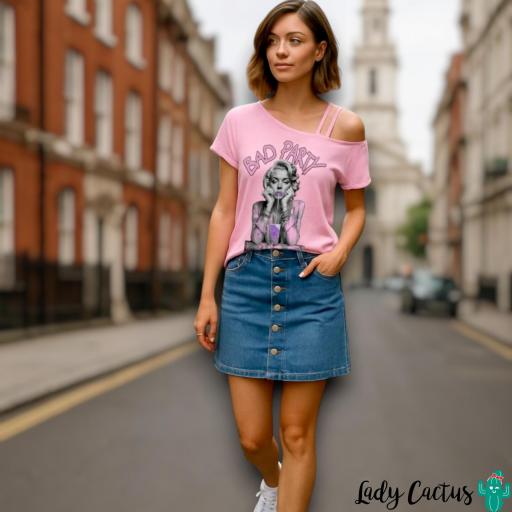 Camiseta Bad Party Rosa de LASAL [1]