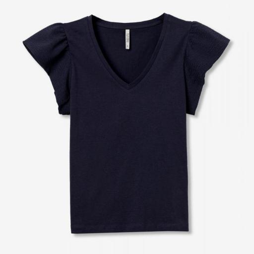 Tiffosi - Camiseta Kira Azul marino Cuello Pico [5]