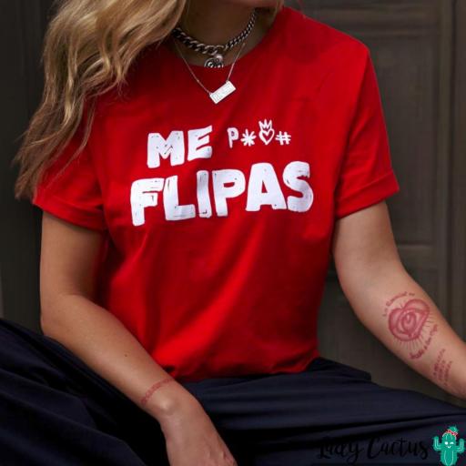 Camiseta Unisex "Me Flipas" Roja de Aire Retro [2]