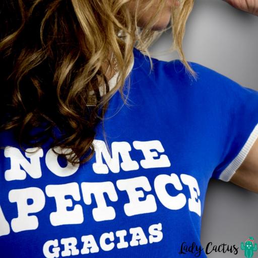 Cami Chica "No Me Apetece" Azul de Aire Retro [4]