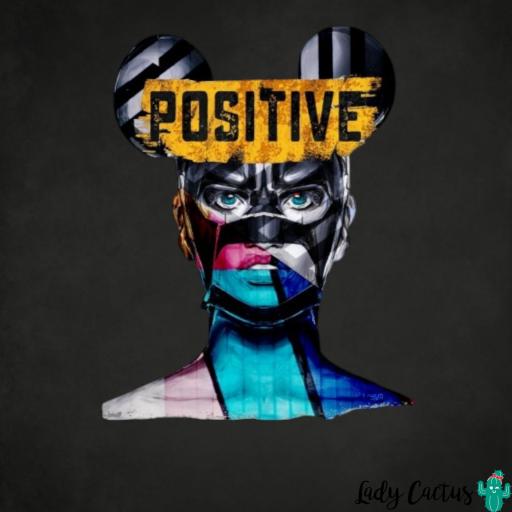 Camiseta de mujer Lasal POSITIVE negro | Lady Cactus | Edición limitada [2]
