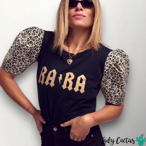 Camiseta Rara & Leopardo Aire Retro