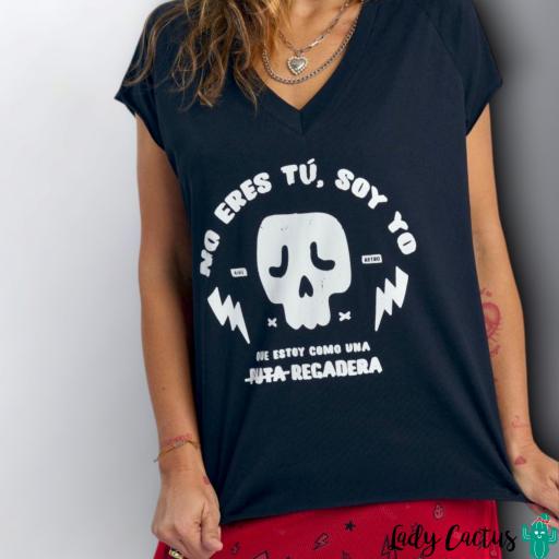 Camiseta Negra "Regadera" Aire Retro