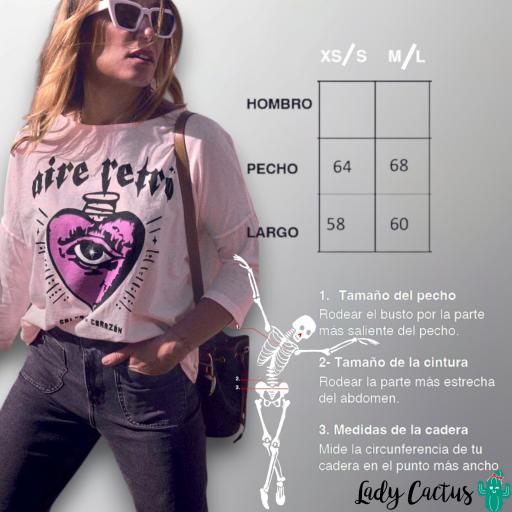 Camiseta Salvaje de Corazón Rosa Aire Retro [7]