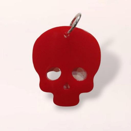 Charm Calavera Roja de Resina - Lady Cactus