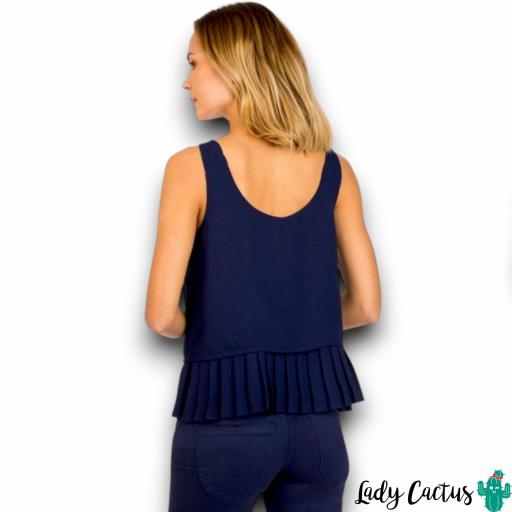 Blusa Azul Marino JOE con Tirante Ancho de Tiffosi [1]