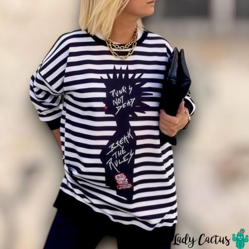 Sudadera Over Punk Rules Negra de Noc The Brand [1]
