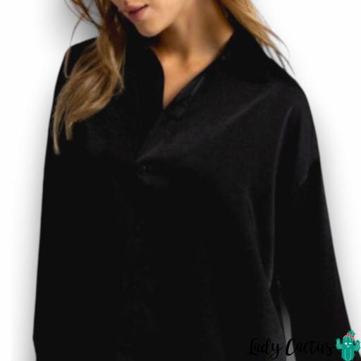 Camisa Negra Oversize de Tiffosi [2]