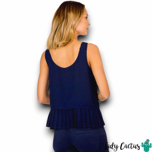 Blusa Azul Marino con Tirante Ancho de Tiffosi [2]