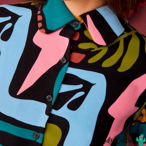 Camisa Castaña Multicolor de Smile [5]