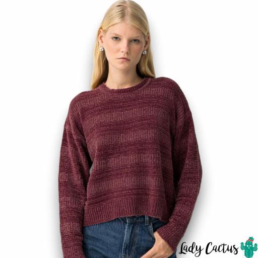 Jersey Policena de Tiffosi en rayas color higo [0]