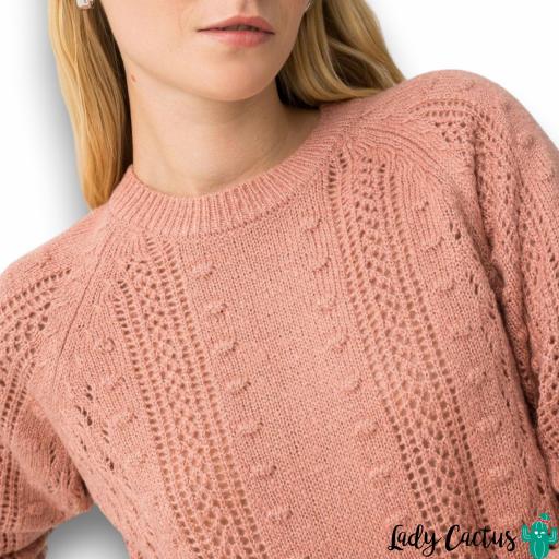 Jersey Alma de Tiffosi en punto calado color Canyon Rose [3]