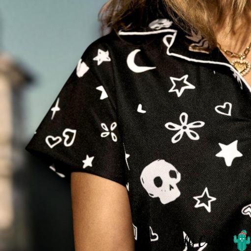 Camisa negra "Bandana" de Aire Retro [4]