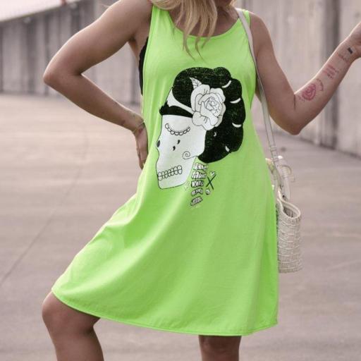 diseño-frida-kahlo-vestido-skater-verde-aire-retro