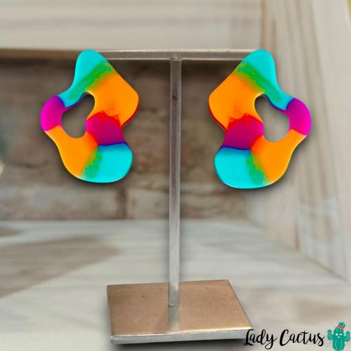 Pendientes Ondulados Viriocolor de Lady Cactus [3]