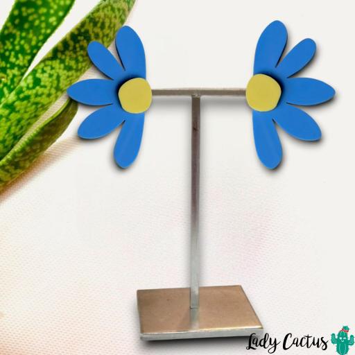 Pendientes Flores Azules de Lady Cactus [2]