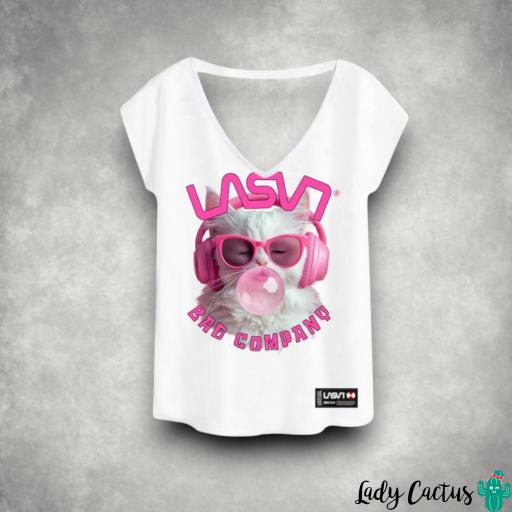Camiseta Cat Blanca de LASAL [2]