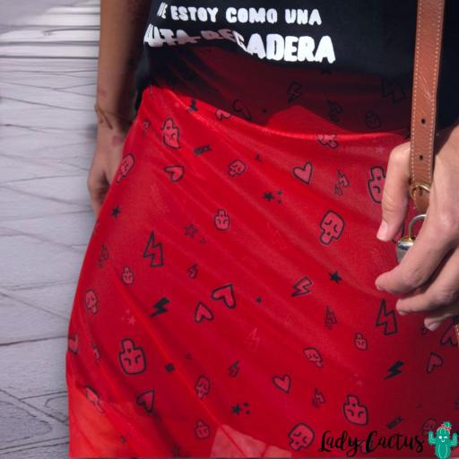 Falda Tul Sara Roja Aire Retro [7]