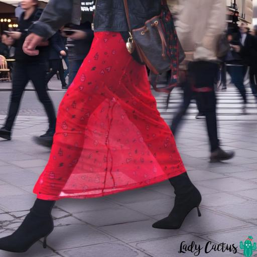 Falda Tul Sara Roja Aire Retro [4]