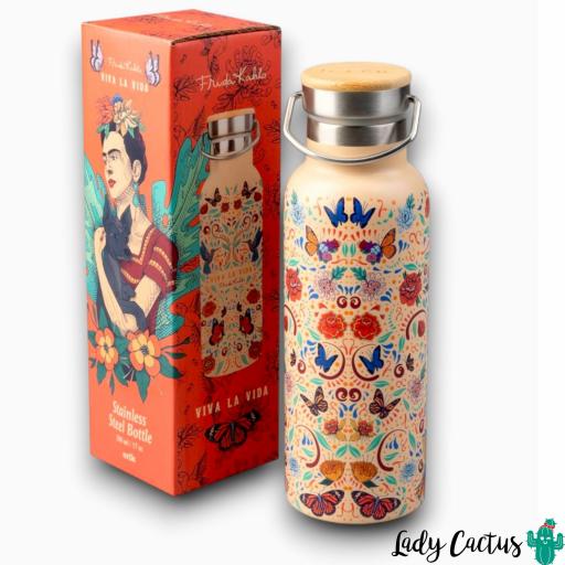 Botella metálica Frida Kahlo Viva la Vida [4]